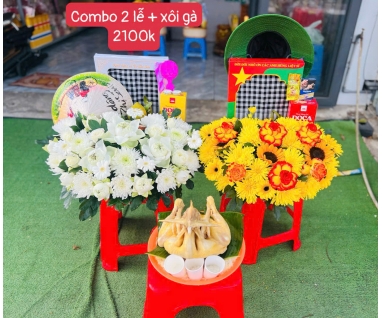 Combo 2 Mâm Lễ Cô Sáu và Chiến Sĩ Kèm Xôi Gà - Mẫu 48