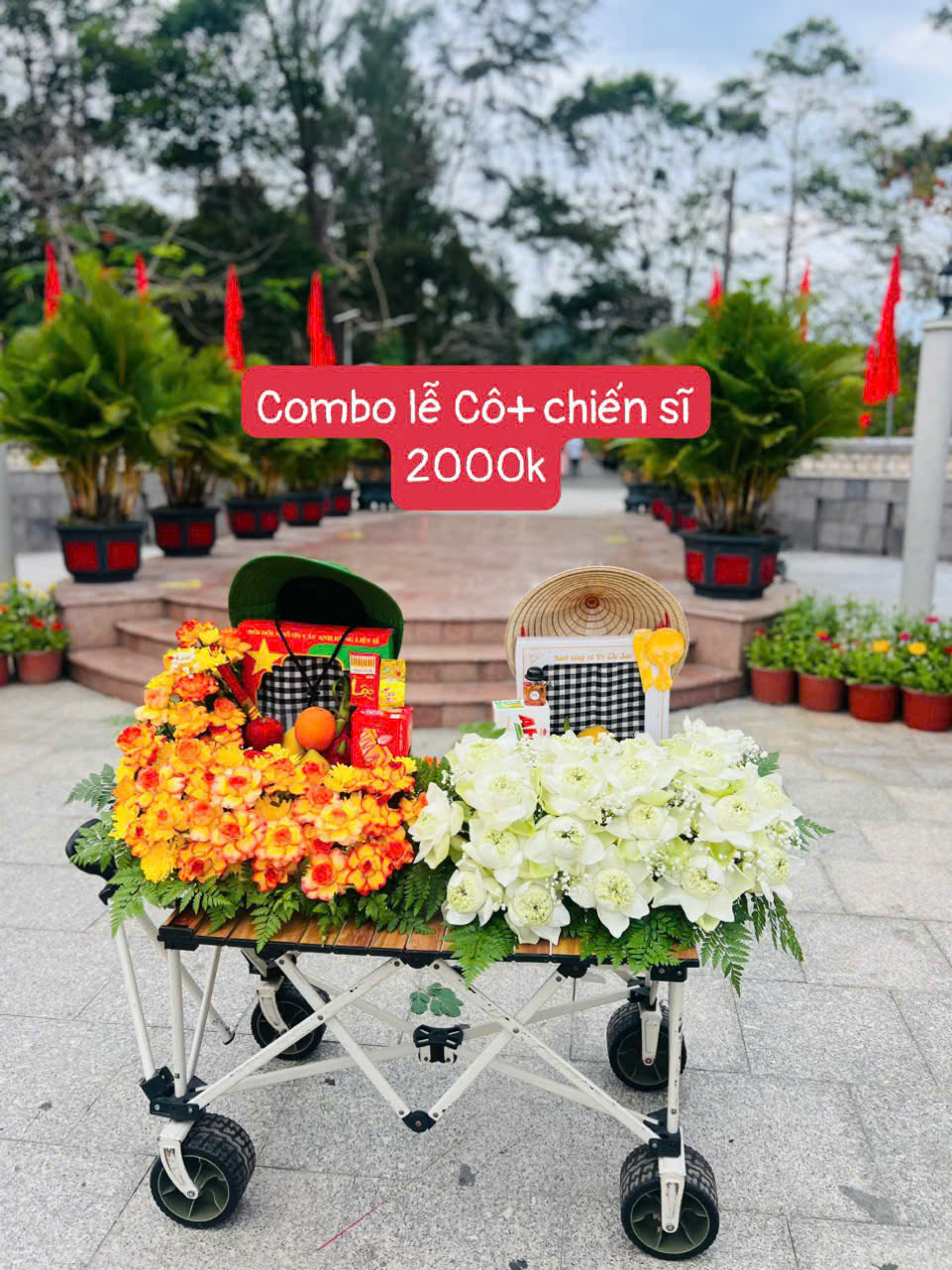 Hoa cúng cô Sáu Cam Đảo